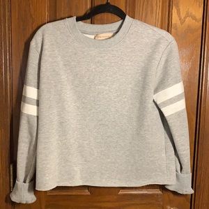 Gray cropped sweatshirt